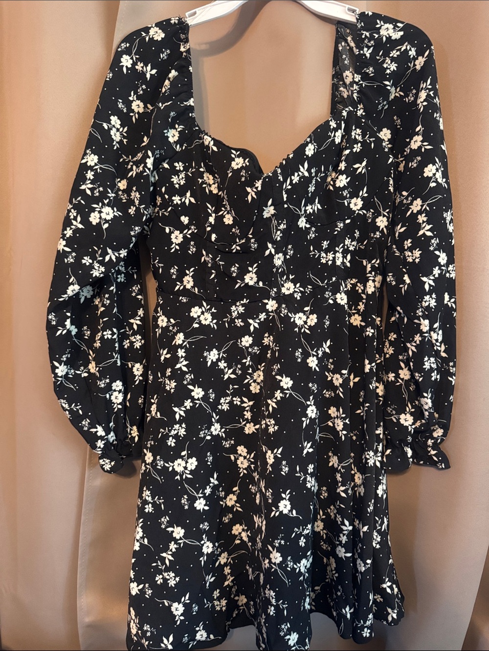 Inspired Hearts Black & White Floral Mini Dress